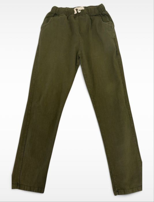Pantaloni kaki din amestec de in