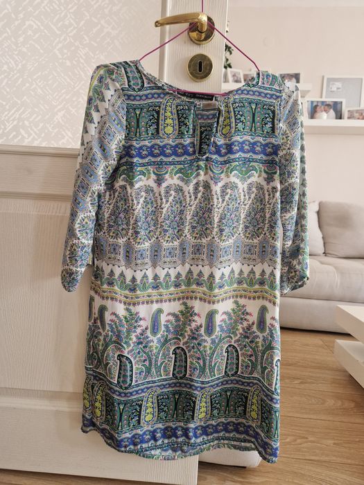 Zara рокли рязана дантела сатен шифон