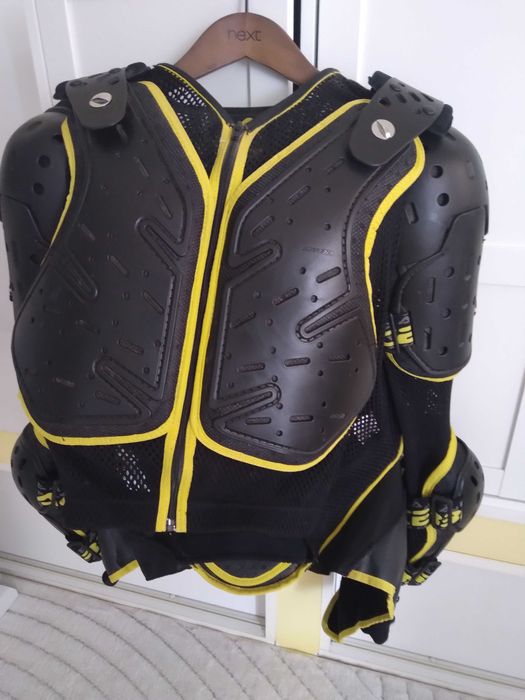 Platoșă protecție moto ACERBIS cu plasă și maneci, XL, Negru/Galben - Ca NOUĂ