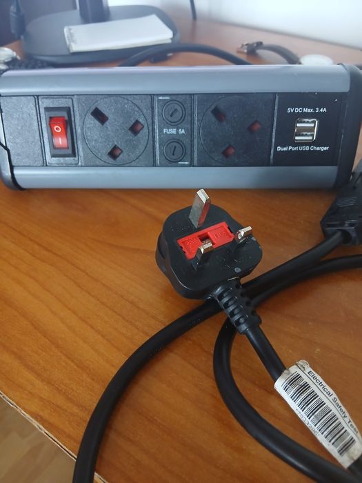 P-Pack Desktop Power & USB Charging Unit, 2 Gang,