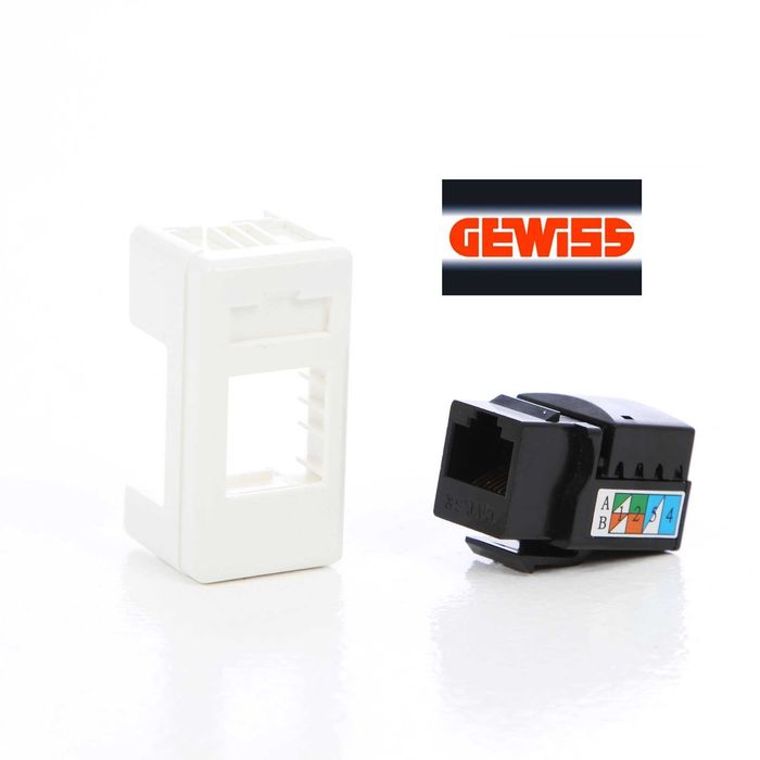 Priza date internet Gewiss System, RJ45 incastrata, modulara Nou