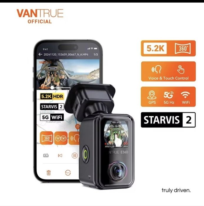 Camera auto Vantrue E360 kit supraveghere continuă inclus