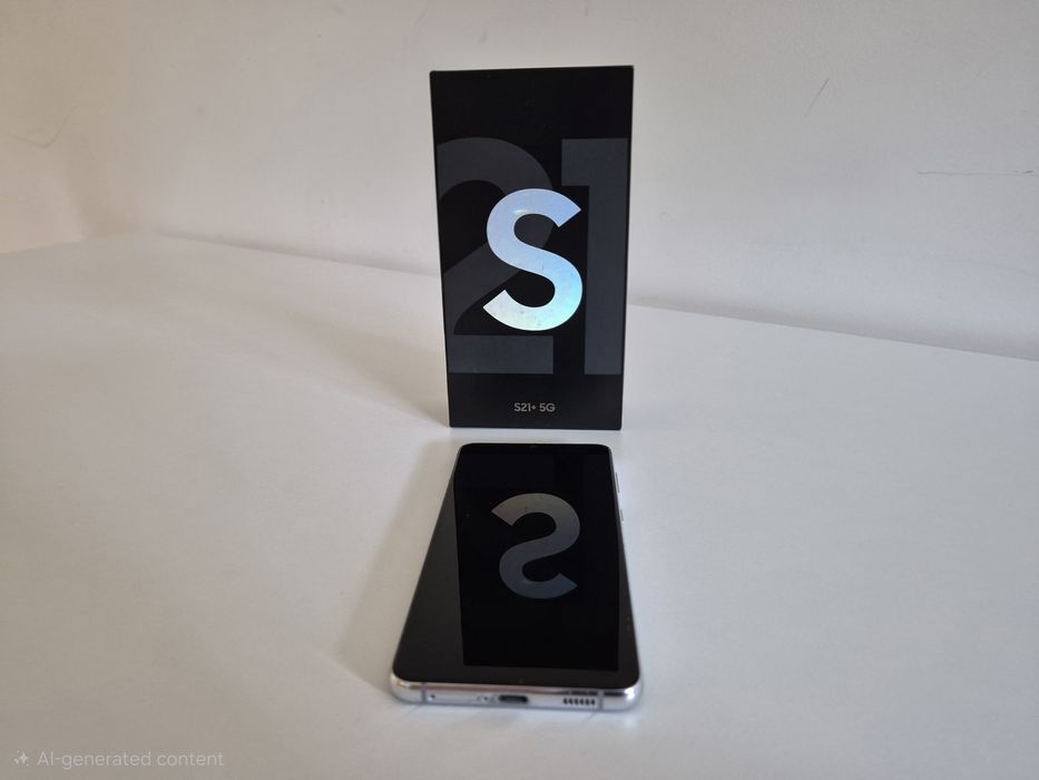 Samsung Galaxy s21+ 256GB с 2 нови протектора, калъф и допълнителна батерия