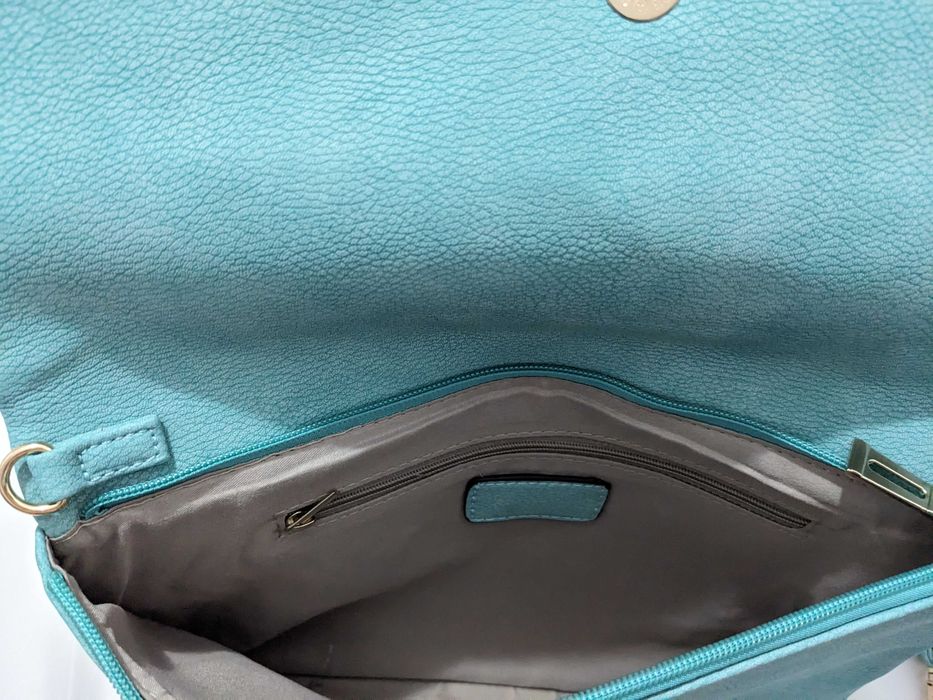 Plic/Geantă nouă, bleu turcoaz, moda Italia