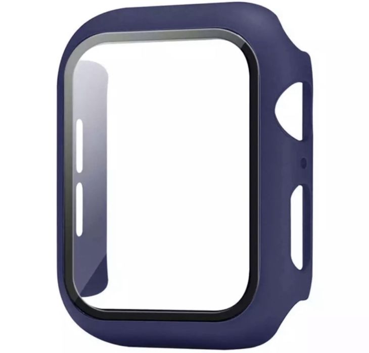 Husa Bumper Din Plastic cu Geam Protectie Ceas Apple Watch