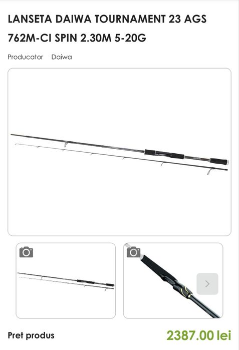 Vand Lanseta Daiwa Tournament 23 AGS 5-20G