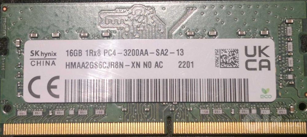 продаю оперативную память SK Hynix DDR4 16GB для ноутбука