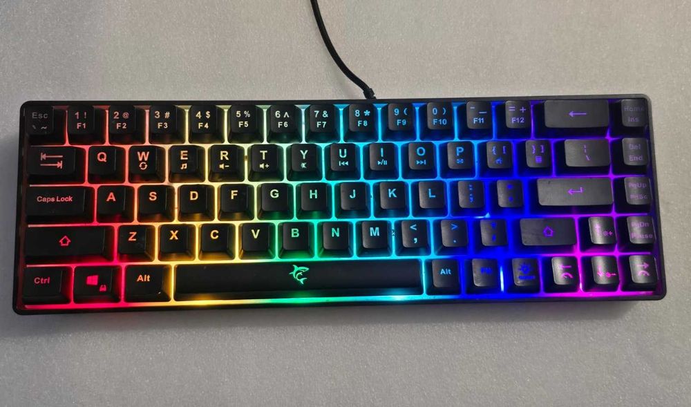 Tastatură Gaming White Shark Ronin GK-2201, Mecanică, Iluminare RGB, Layout 60%