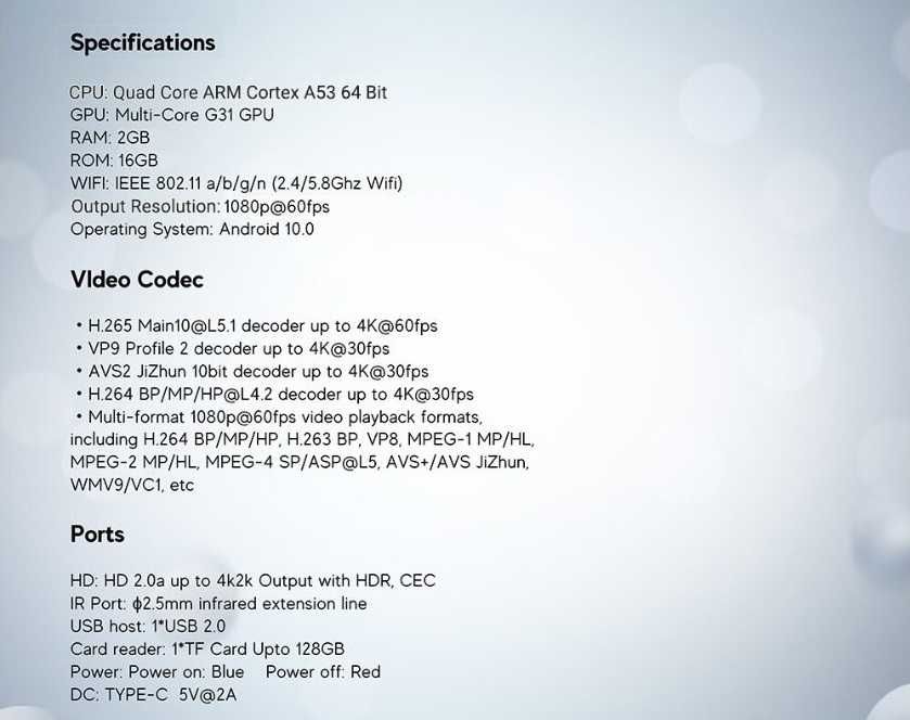 Android TV stick FHD (1920x1080p), nou