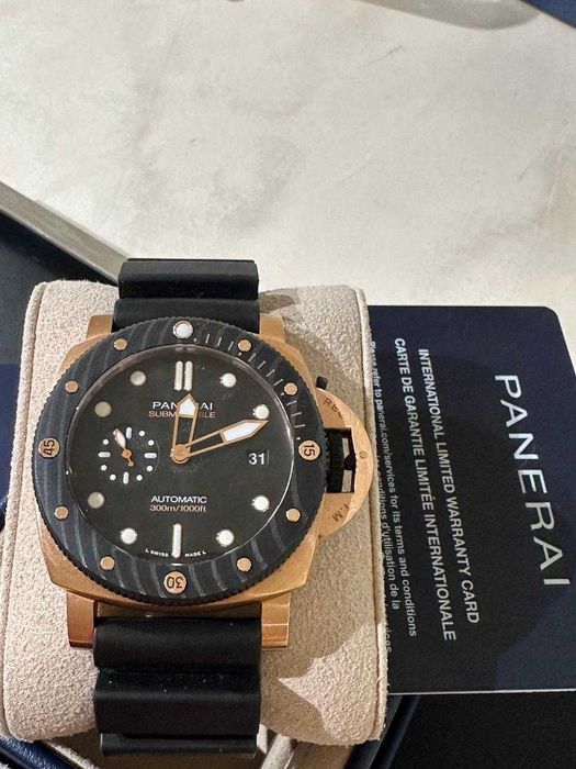 Ceas Panerai Submersible Goldtech, aur 18k, full set