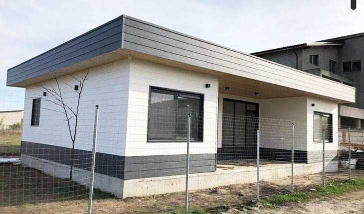 Vand casa modulara tip modern pe structura metalica 8m x 9m