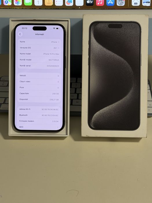 Iphone 15 Pro max -256 Gb -88% baterie - Impecabil