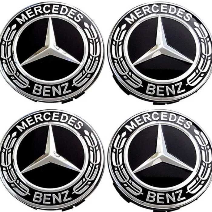 set 4 capace mercedes-benz full black doar pentru jante originale