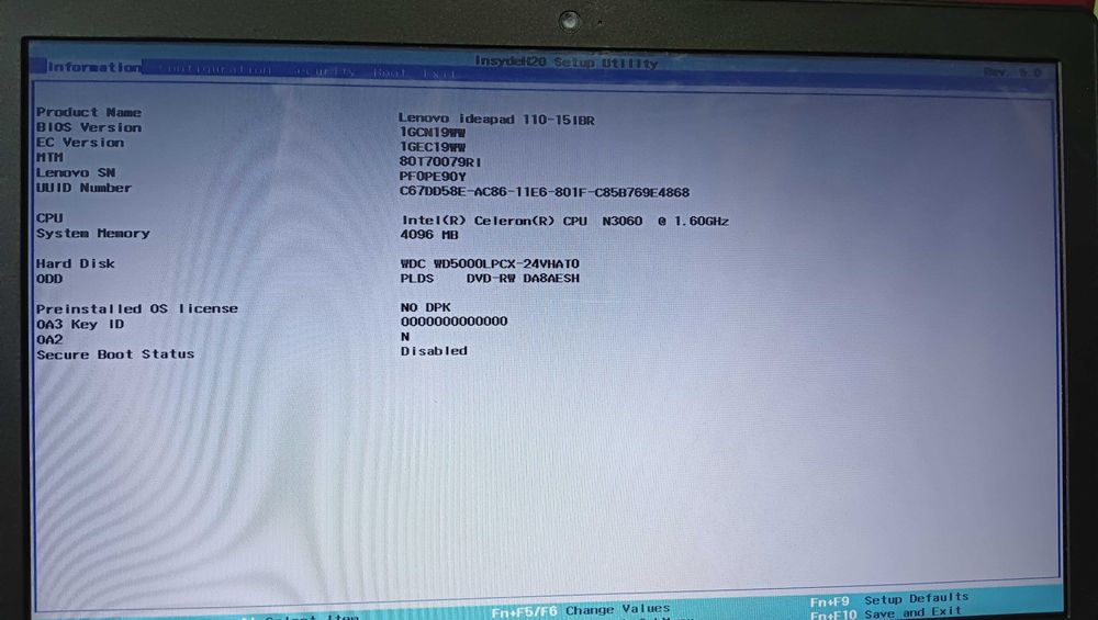 Laptop Lenovo Ideapad 110-15IBR – 4GB RAM, 500GB HDD, perfect pentru școală și utilizare zilnică