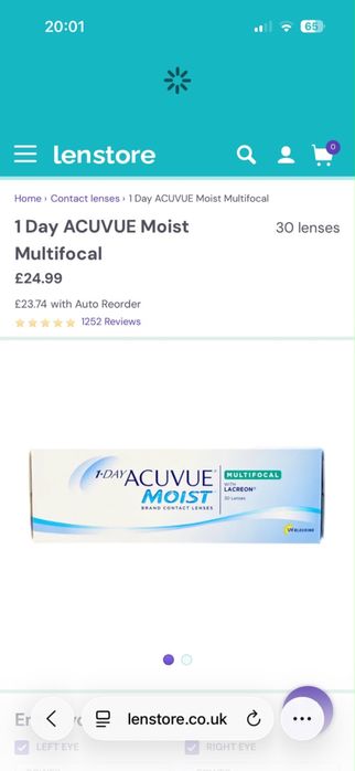 линзы 1-Day Acuvue Moist Multifocal