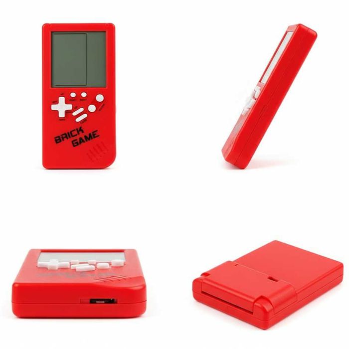Joc retro portabil Tetris cu 23 jocuri ecran mare design compact rosu
