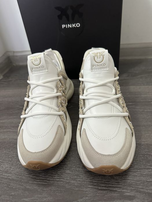 Чисто нови!! 100% Оригинални дамски кожени маратонки Pinko Ariel