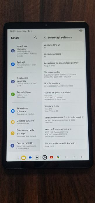 Samsung   tab A9 cu Android 16,   tab  A 2016  și tab Active LTE