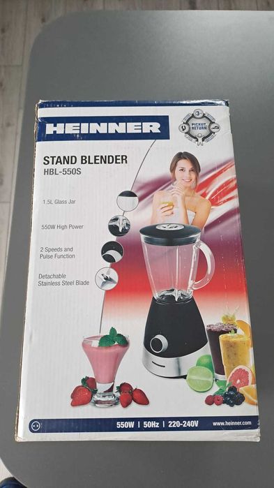 Heinner Blender HBL-550S, 550 W, 1.5 l, 2 Viteze si Functie Pulse
