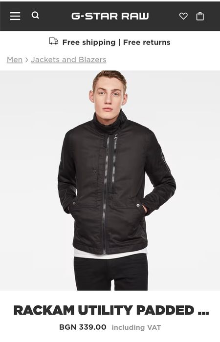 Оригинално мъжко яке G-star Raw Rackam M , L джи стар синьо