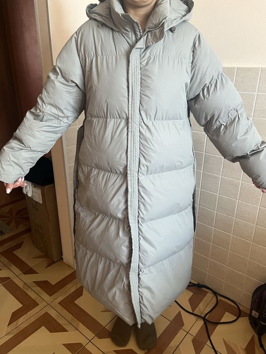 Зимний пуховик длинный