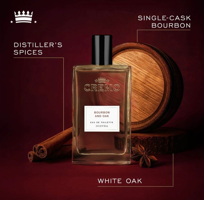 "Cremo" Spray Cologne Bourbon & Oak
Spray Cologne Bourbon & Oak