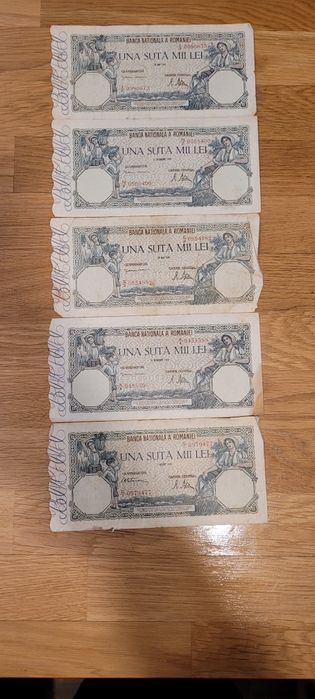 Bancnote UNA SUTA MII LEI 1945/1946