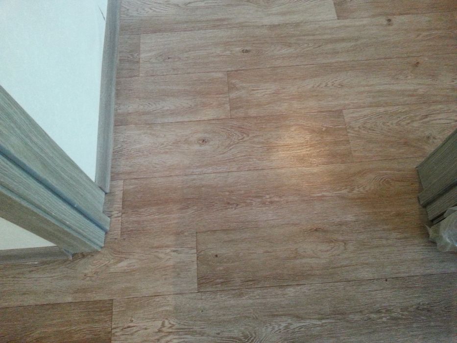 Укладка, линолеума.