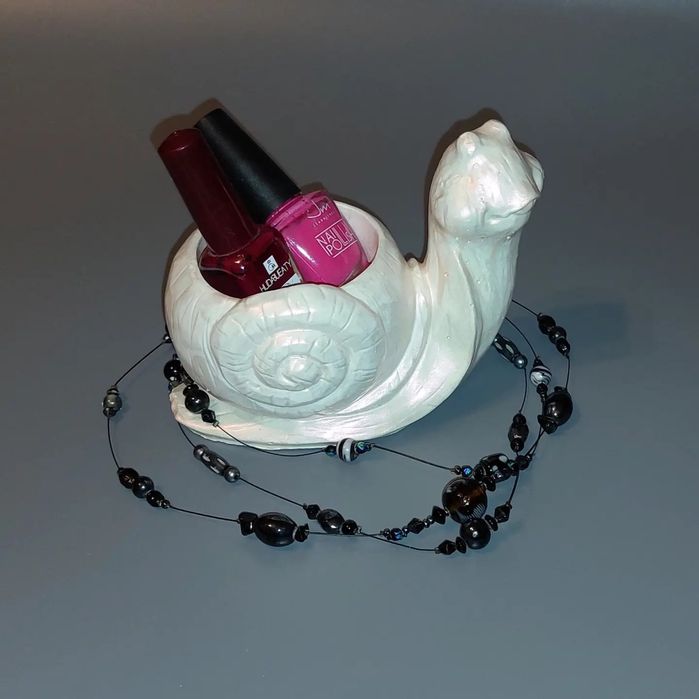 Сувенир,шкатулка улитка из гипса