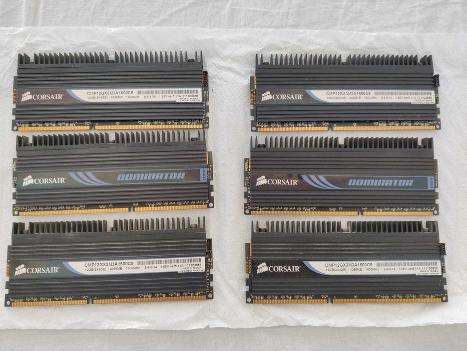 Corsair Dominator 1600 CL9 TripleChannel 12 GB (3x4GB) / 24 GB (6x4GB)