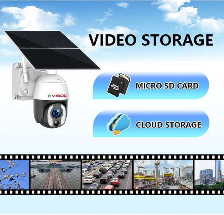 Camera de supraveghere Sim 4G Visoli® VS-S100 4G Zoom Optic 20X, 24/24