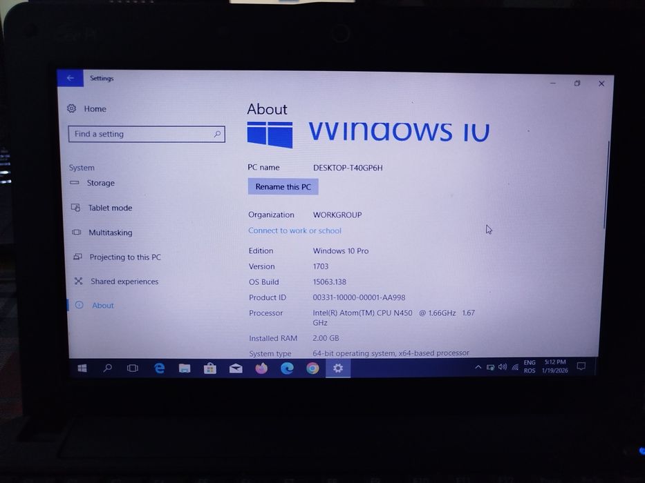 Laptop Asus Eee PC 1001PX mini laptop