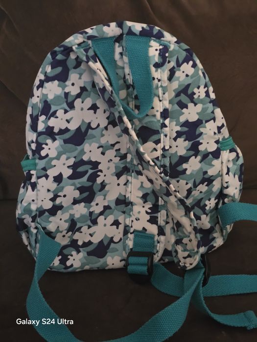 Чанта и раничка с цветя от текстил