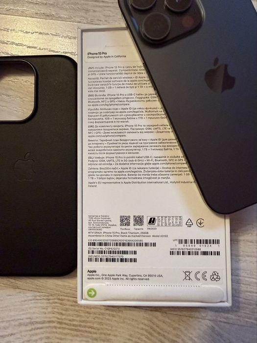 iPhone 15 PRO 256 GB - Black Titanium, Neverlock, Fullbox, 10/10