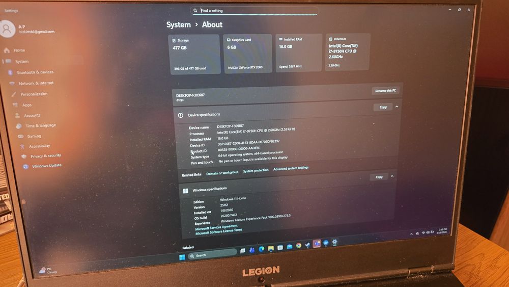 Laptop Gaming Lenovo Legion Y540-17IRH cu i7 si geforce rtx 2060 6gb