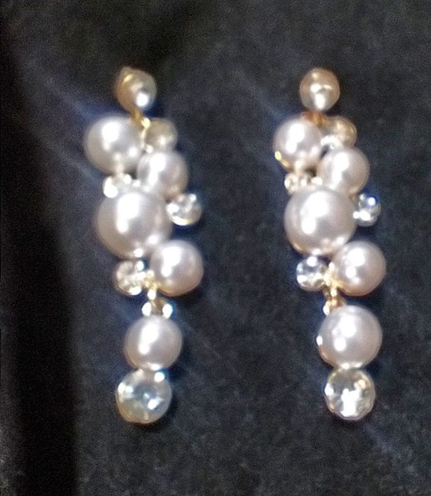 Официални висящи перлени обеци