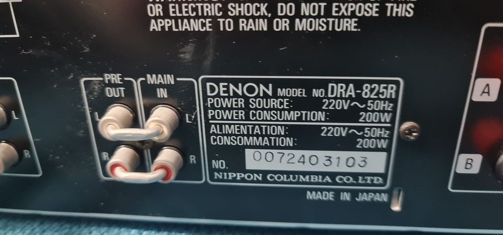 Receiver Denon Dra 825/Dcd 1460