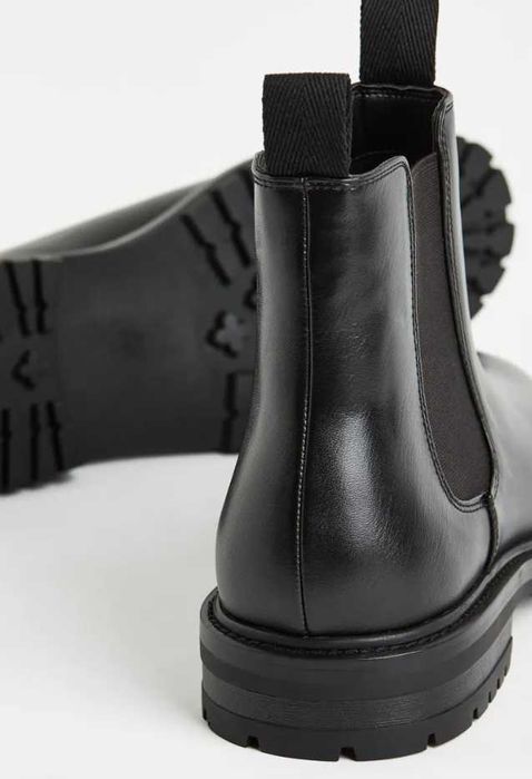 Ghete chelsea 42 42.5 43 plain toe ZIGN London piele moale NOU