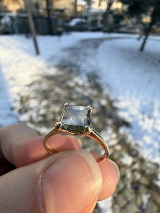 Inel cu diamant fancy natural 1.33 ct, emerald cut, certificat IGI