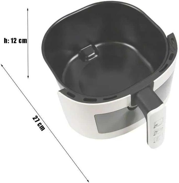 Friteuza cu Aer Cald, Fara Ulei, Capacitate 6L, 1500W, alb