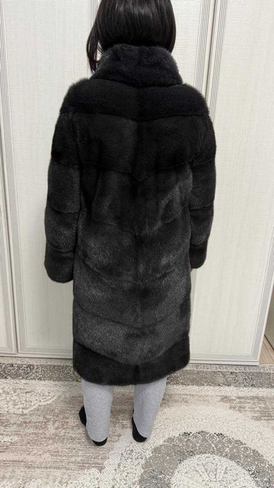 Шуба норковая графит