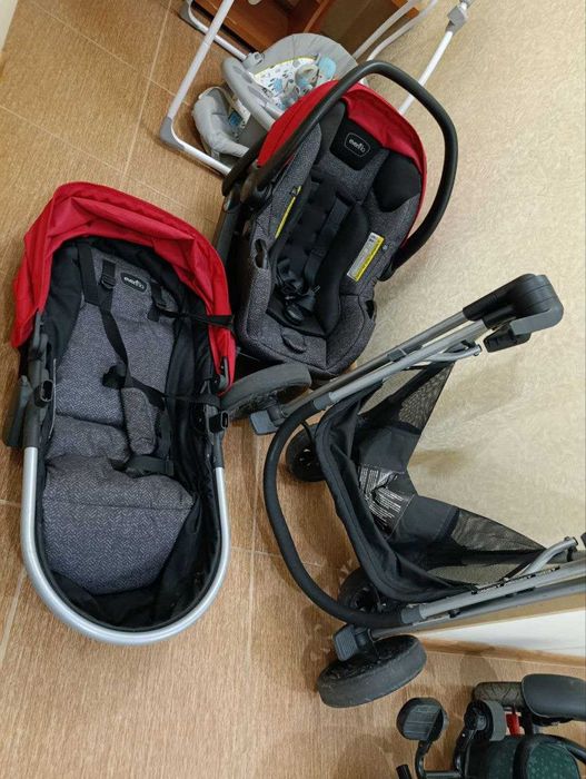 Evenflo комплект коляски и автокресла Б/У с коробкой