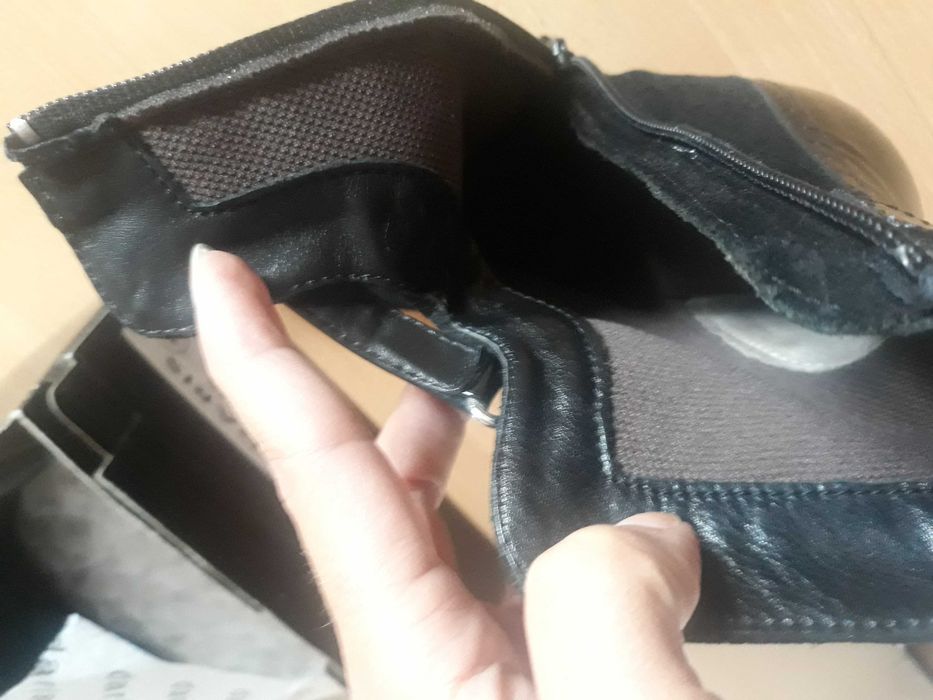 Дамски боти от естествен велур и лак "Daris"