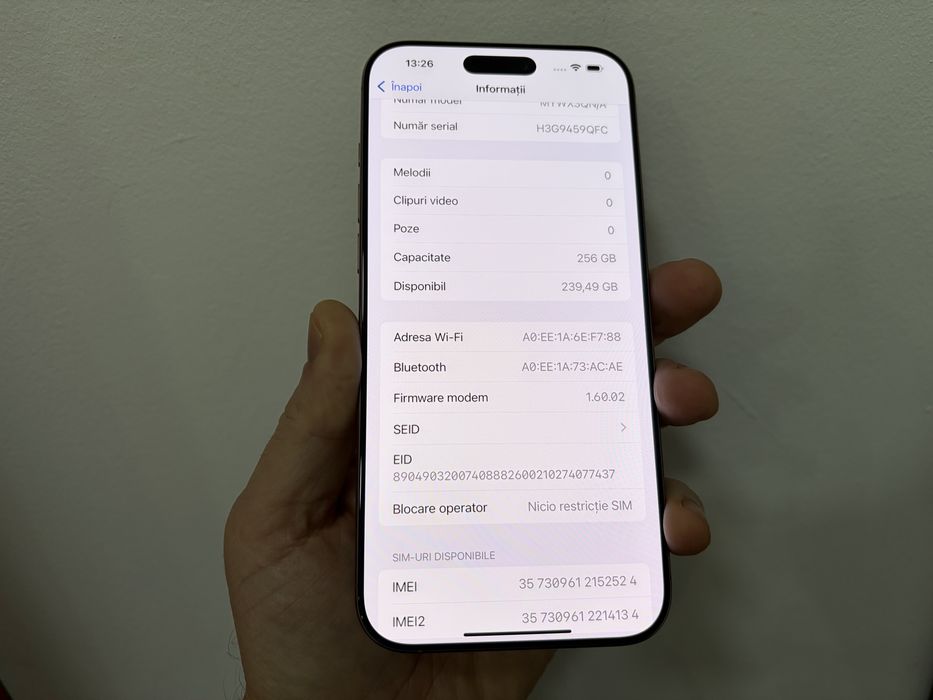 Iphone 16 Pro Max, 256 gb, Desert Titanium