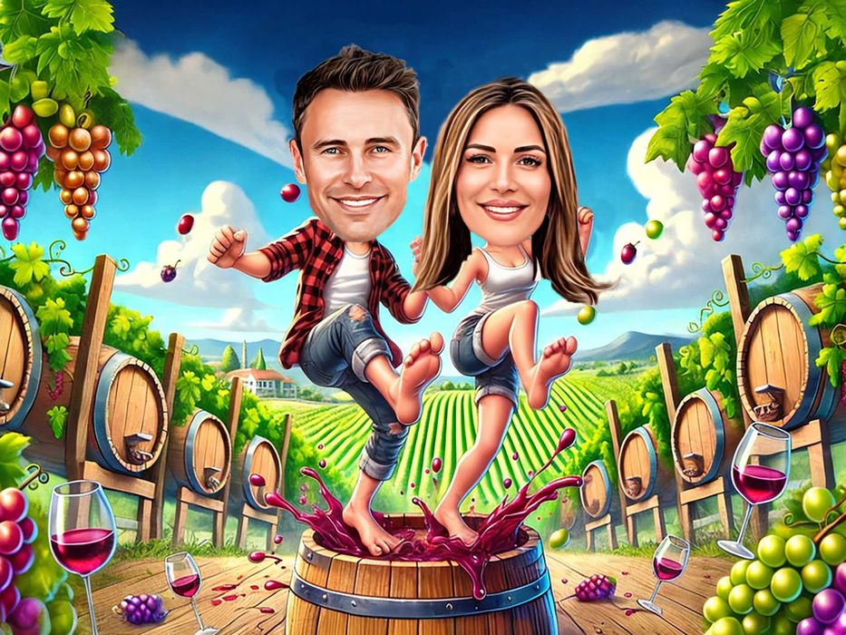 Дигитални карикатури-шарж за Свети Валентин и Трифон Зарезан