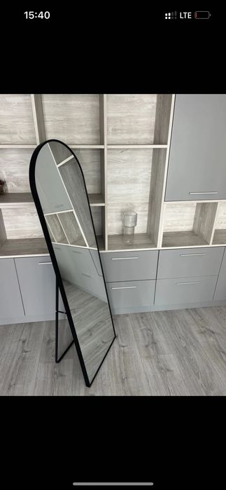 Oglindă cameră neagră cu sprijin