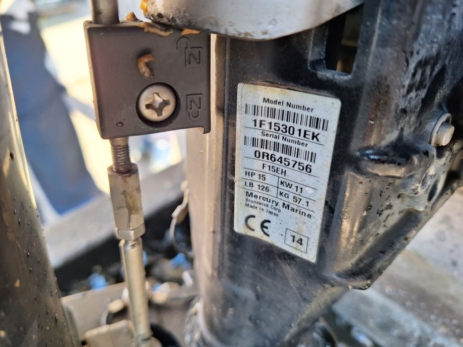 Извънбордов двигател Mercury F15EH къс ботуш, стартер