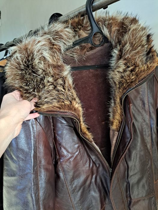 Зимняя дубленка мужская