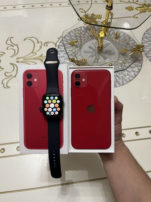 Срочно продам iphone 11 + apple watch 5 44 мм