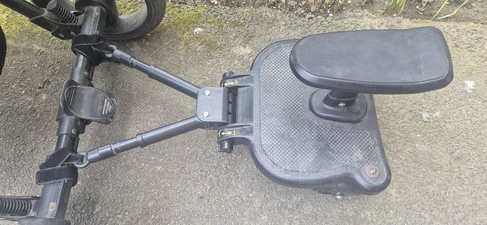 Scaun adaptor pentru al doilea copil, pentru carucior, platforma buggy board cu 2 roti si scaun demontabil